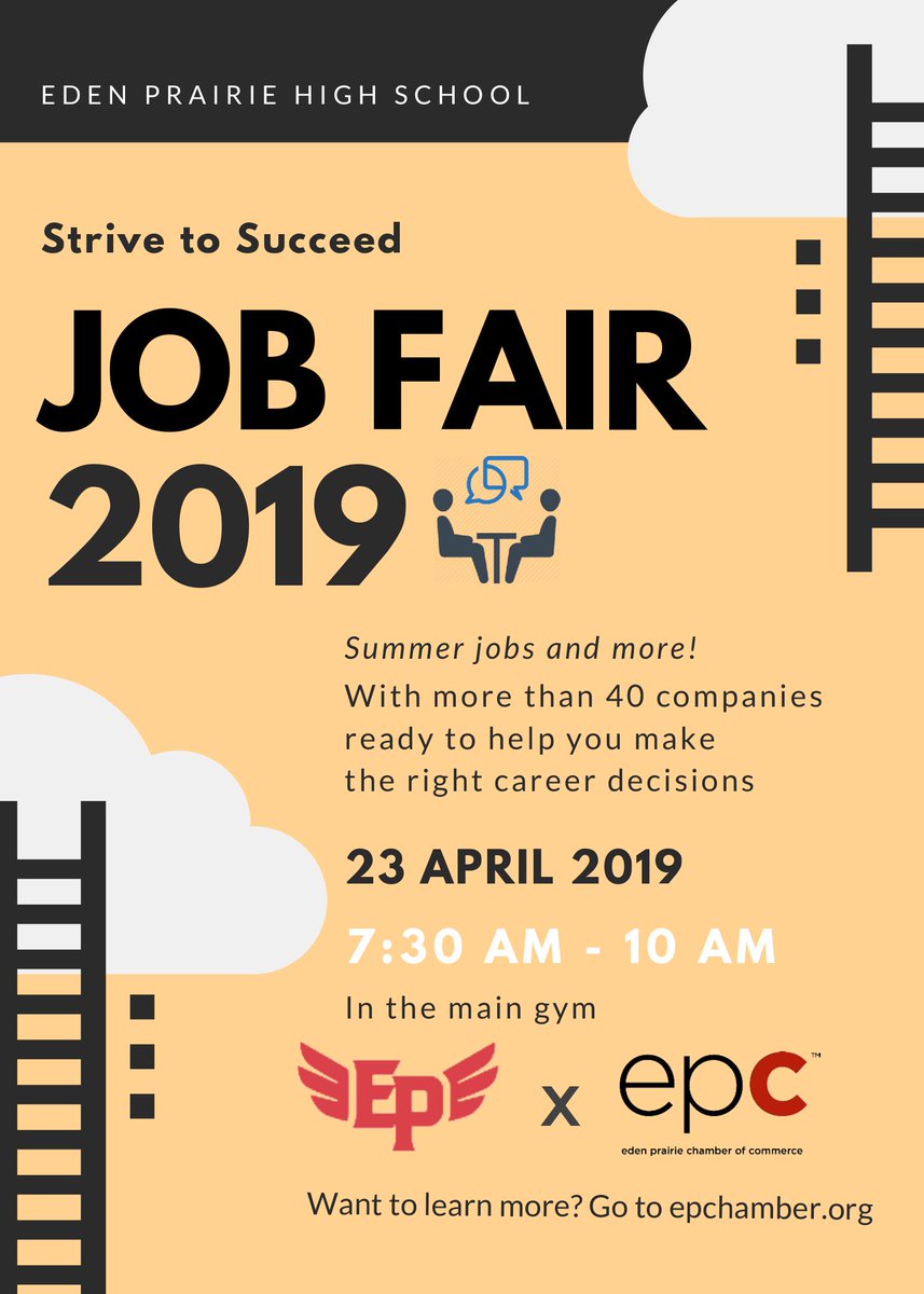 Looking for a great way to earn <a href="/EPDECA/">Eden Prairie DECA</a> gold points, a <a href="/EagleNationNHS/">Eden Prairie NHS</a> event, or a <a href="/EPHSKeyClub/">EPHS Key Club</a> event? Come to the EPHS Job Fair next Tuesday from 7:30-10am in the big gym! There's now MORE THAN 40 businesses joining us!
