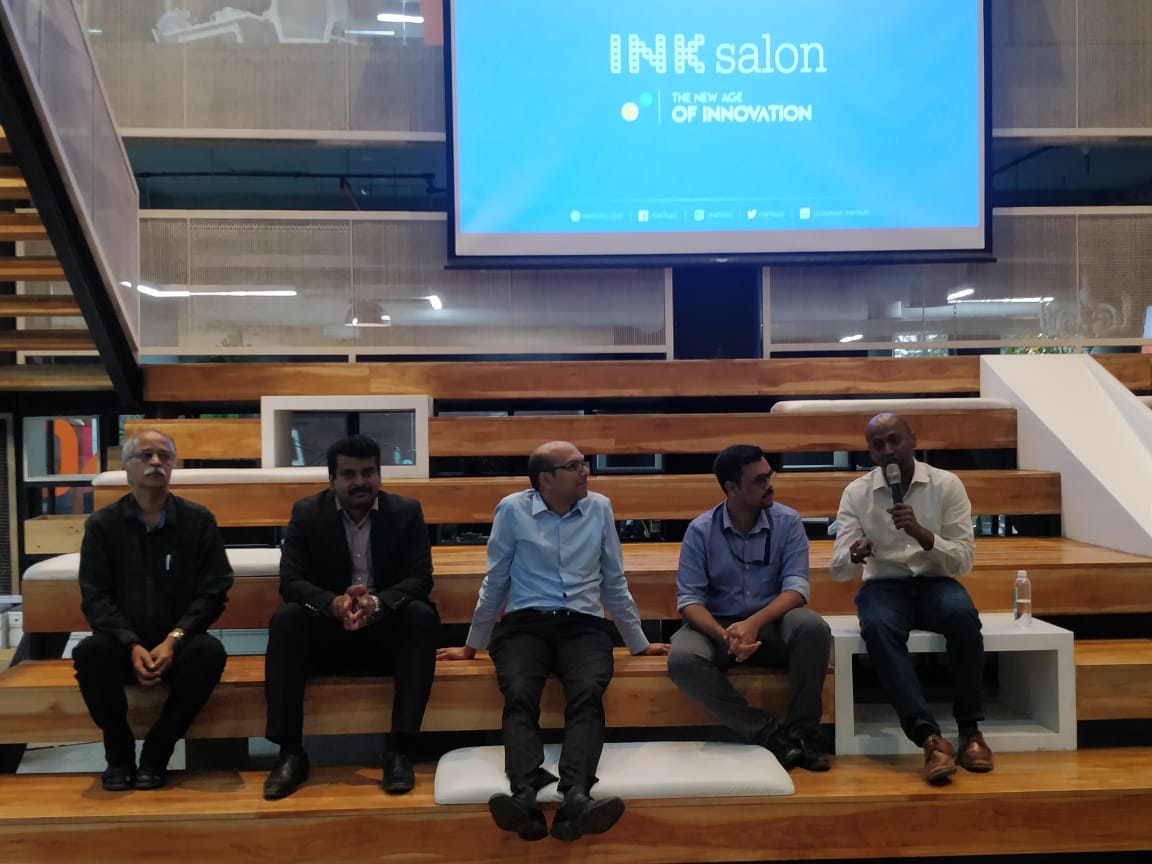 inktalks's tweet photo. Snapshots from #INKSalon in Hyderabad last evening, when an eclectic lineup of speakers - including authors, a journalist, a policy maker and a technologist - sparked conversations on 'The New Age of Innovation'.
Thank you to our host @KavithaMantha and venue partner @THubHyd https://t.co/vMlezoylZo