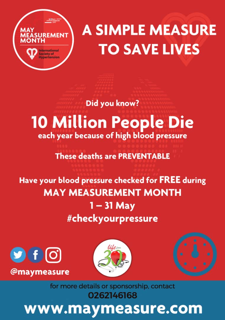 MMM18GH's tweet photo. Bitter facts๐ข. Hypertension kills! Know your status by checking your blood pressure for free from 1st May to 31st May, 2019. @MayMeasure
#Cardiotwitter #checkyourpressure https://t.co/P6xqmbDlDk