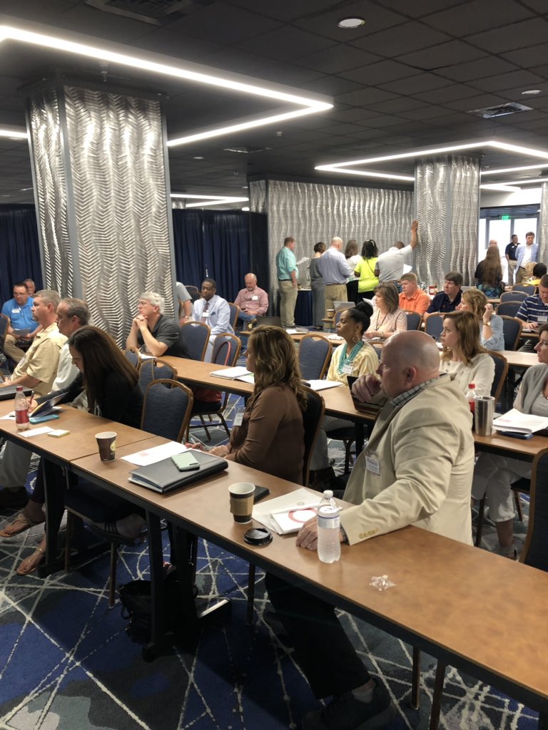 ACTAAlabama's tweet photo. ACTA Directors are up and working hard early this morning! After a great breakfast sponsored by @pearson we are having some powerful conversations about the new Program Quality process! https://t.co/SUmhf0ZrjS