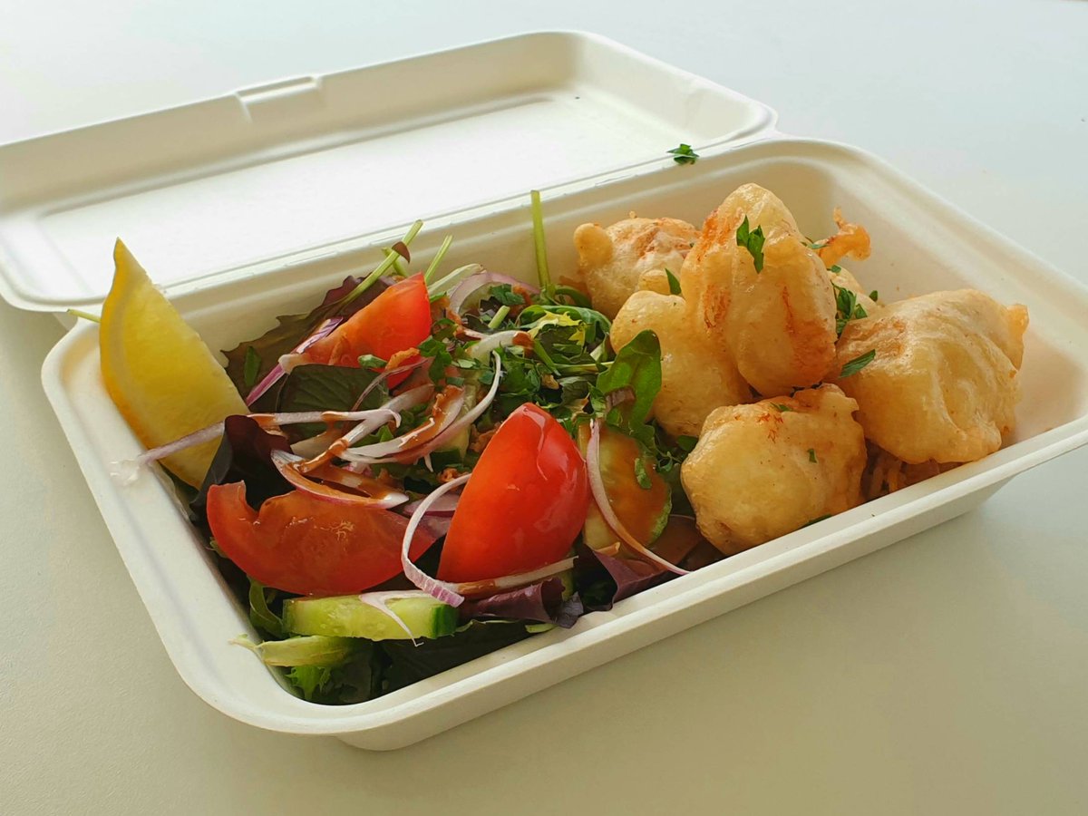 TheRedshankUK's tweet photo. New addition this week, tempura Shetland cod cheeks with a Thai style rice salad!
See you at the Westlink bypass tonight, 5pm to 8pm...
#streetfood #mobilecatering #theredshankuk #codcheeks https://t.co/oD6KuJfarB