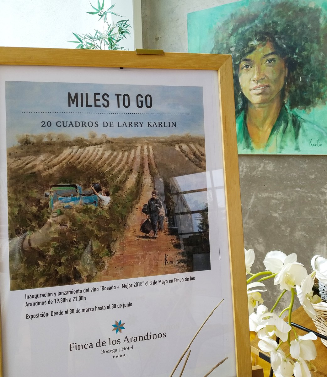 Te gusta el arte y el buen vino? 🎨🍷 SIGUE LEYENDO! 👉 El 3 de mayo inauguramos en Finca de los Arandinos la exposición de cuadros de Larry Karlin y lanzamos nuestro vino "Rosado + Mejor"! Te lo vas a perder? Ven de 19:30 a 21:00, te esperamos!