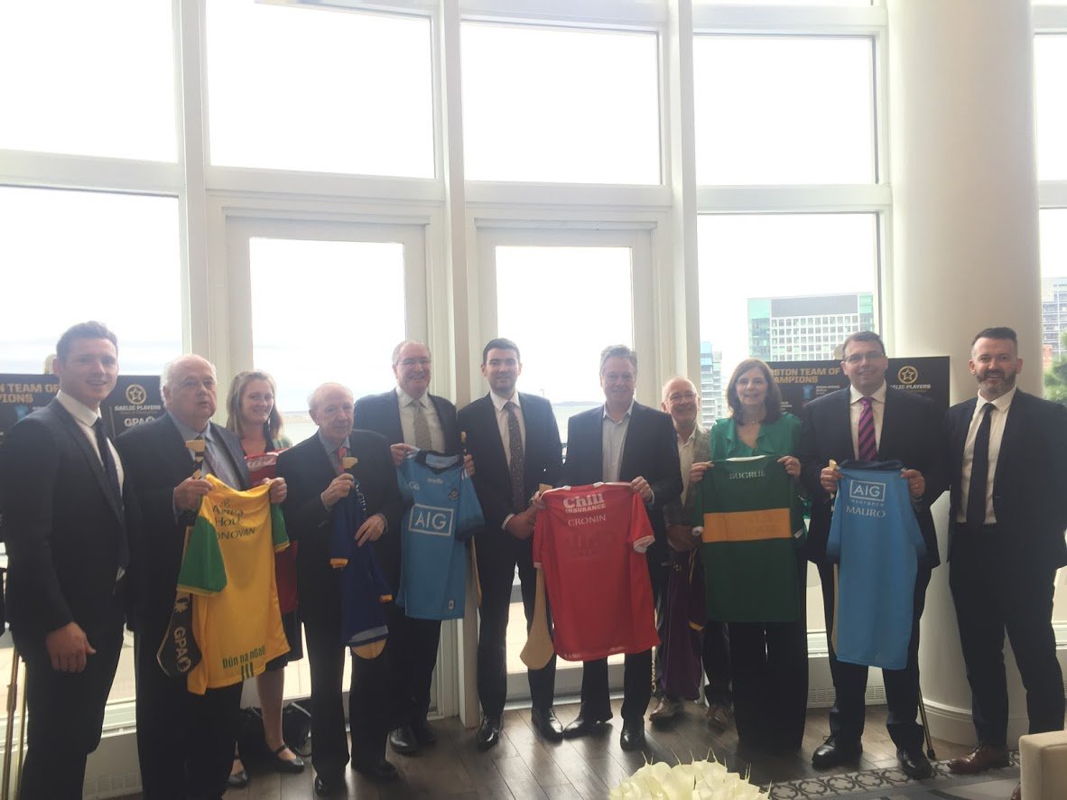 So delighted to host the incredible <a href="/gaelicplayers/">GPA</a> and @WomensGPA 2019 Boston Team of Champions Reception yesterday at the <a href="/HarborHotel/">Boston Harbor Hotel</a>. Our team members raised well over $50,000 for the GPA and WGPA mental health and wellness programs for Ireland's elite amateur athletes.