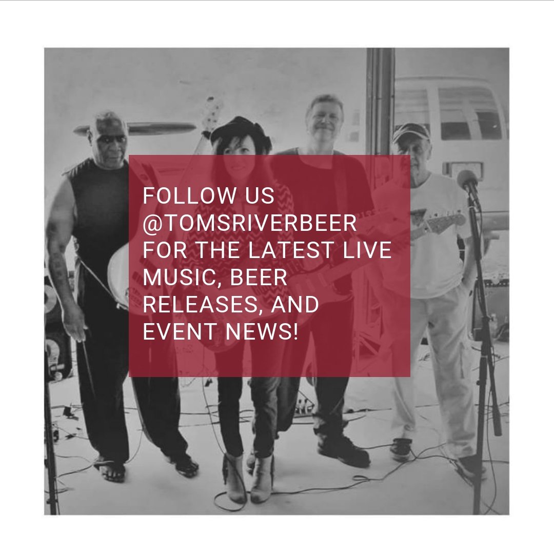Follow us @tomsriverbeer for all things happening in the brewery! #tomsriverbeer #njcraftbeer #livemusic #irishbornjerseybrewed #tastefullyreimagined