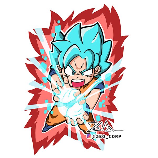 Here's my Kaioken x20 Kamehameha SSJ BLUE Goku drawing