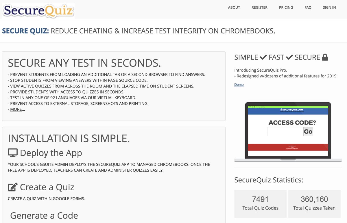 SecureQuiz's tweet photo. Our revised platform is live! Register for your FREE account at https://t.co/tOFDwfM3AT. #gsuiteedu #academicintegrity #GoogleEDU #curriculum #edchat #edtech #securequiz https://t.co/lSKwyra423