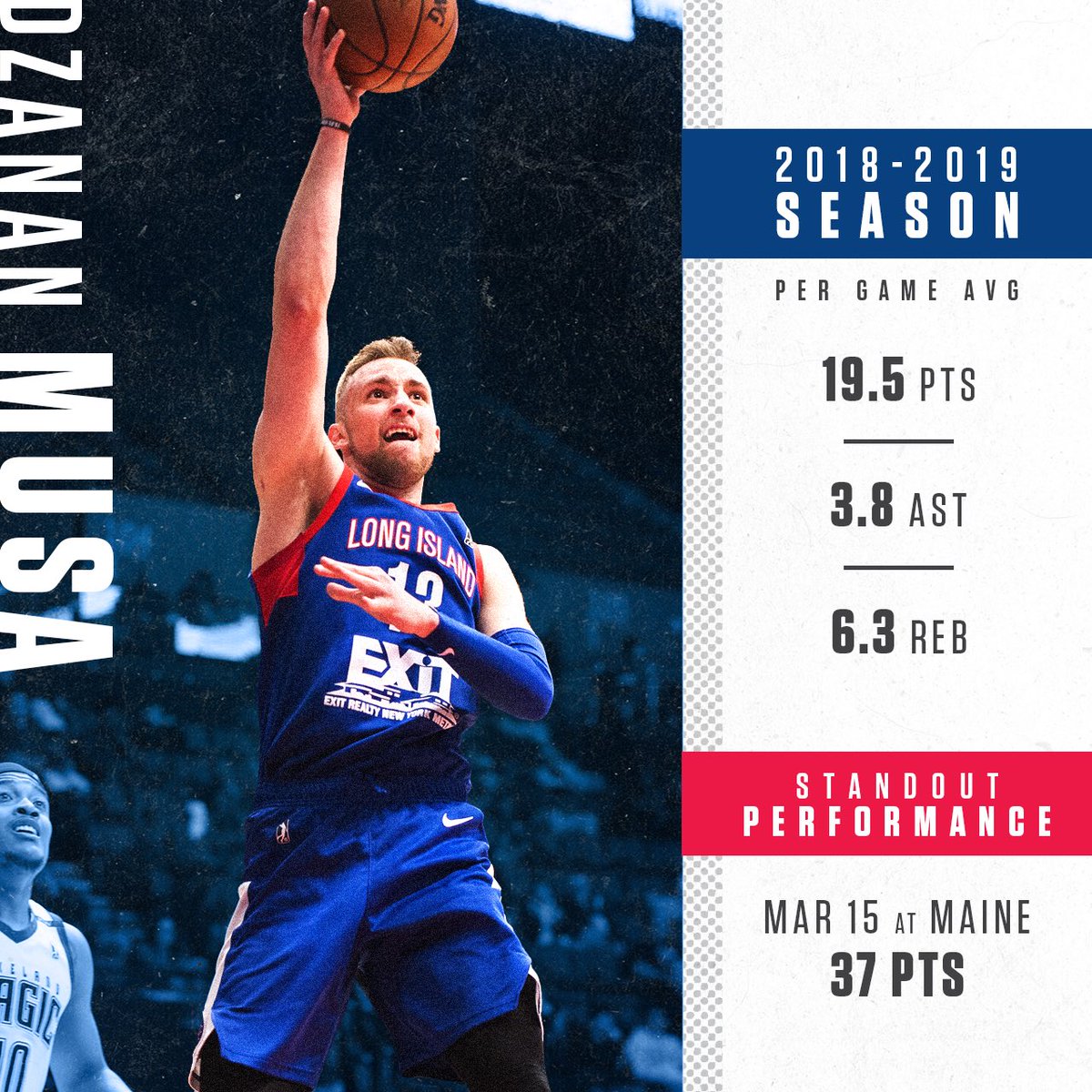 LongIslandNets's tweet photo. Brooklyn Nets Rookie Dzanan Musa had quite the season on assignment with us averaging 19.5 points per game 👏 https://t.co/ego4jKEWDY