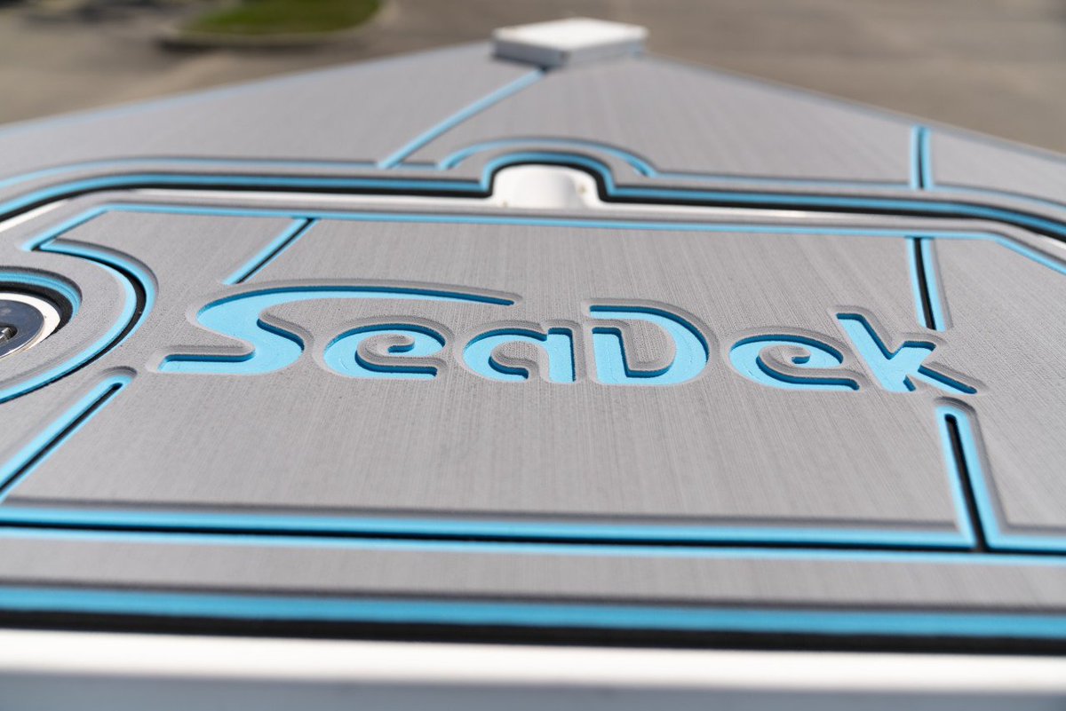seadek's tweet photo. A beautiful Storm Gray over Bahama Blue over Black three color #customseadek kit installed by our #hyperfit team this week at the #seadek factory
.
.
.
.
.
#seadek #genuineseadek #seadeked #marineflooring #industryleader #boating #nonskid #nonslip #antifatigue #carpetstinks https://t.co/vQLorEJXAP