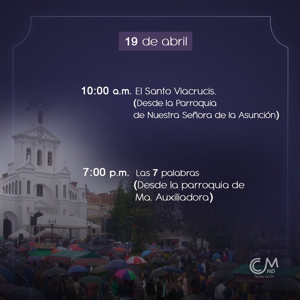 Hoy #ViernesSanto seguimos compartiendo la programacion de la #SemanaSanta en #Marinilla  👉facebook.com/ccmtelevision