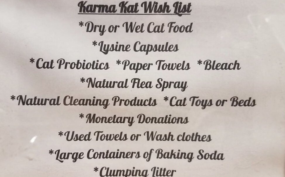 Our wish list! Please considering donating..😸