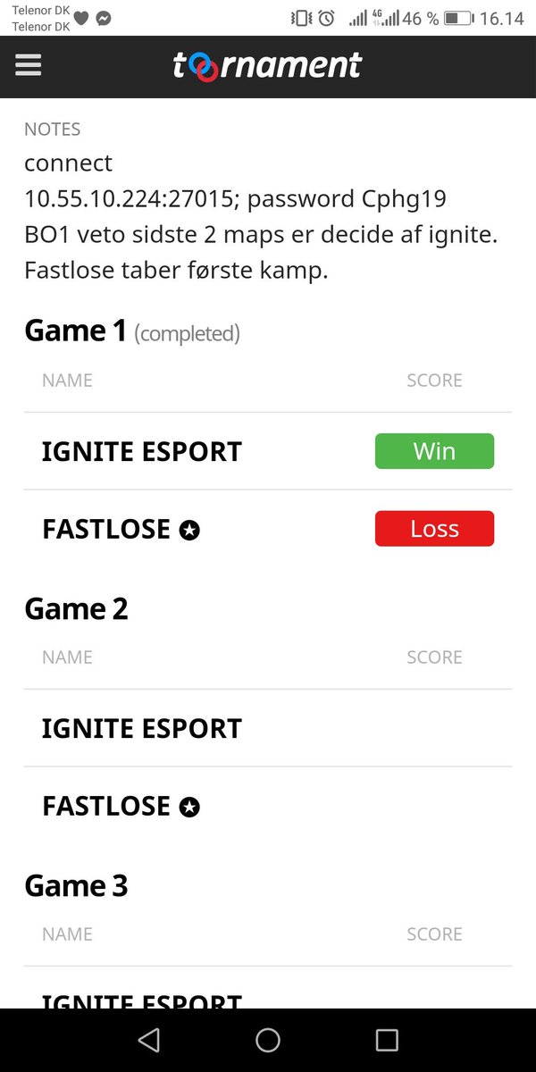 IgniteEsportdk's tweet photo. The players of #Fastlose didn't show up for the B tournament this morning, disrespecting both @copenhagengames and the teams showing up to play. Now they suddenly decide to show up for loser final in the group.. https://t.co/n9TCTCx68e