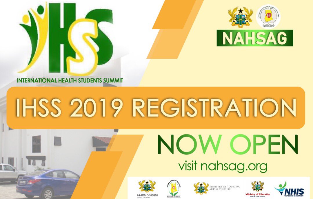 IHSS_19's tweet image. Why You Can’t Afford To Miss The IHSS19
Participate to Network amongst over 100 institutions, 1000 Youth Participants and 30 guests &amp;amp; dignitaries drawn from Government, Health industry, Diplomatic Corps, Media, Civil Society etc.
Register now via nahsag.org

#IHSS19