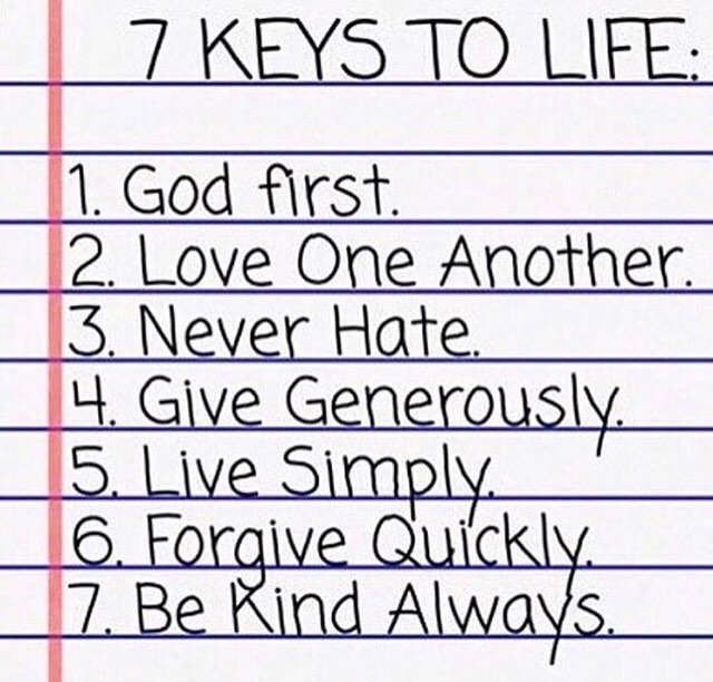 livechristian1's tweet photo. 7 keys to life..... spoiler alert, God is first. https://t.co/zcqo88Naql