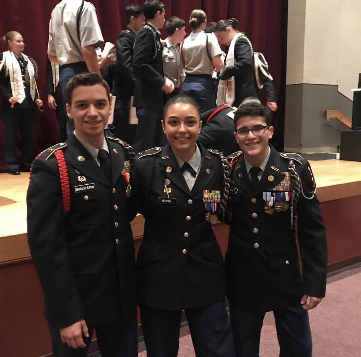 Battalion Commander C/LTC Ochoa, Executive Officer C/Maj Correa, C/CSM Wolvertoon