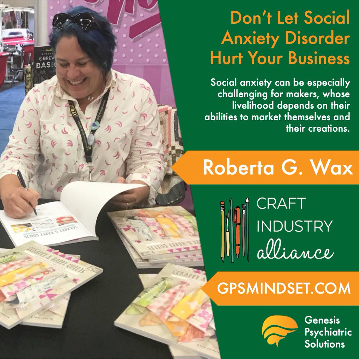 Social anxiety can be especially challenging for makers, whose livelihood depends on their abilities to market themselves and their creations.
https://craftindustryalliance.org/dont-let-social-anxiety-hurt-your-business/ …
#mindset #attitude #mentalhealth #gpsmindset #socialanxietydisorder #socialanxiety #socialanxietyawareness