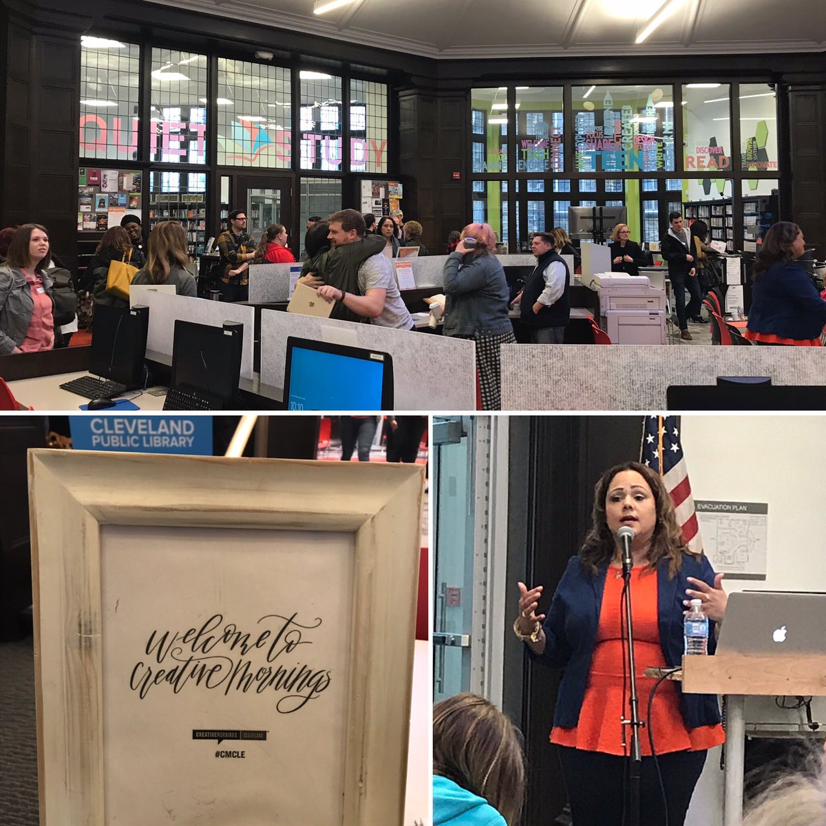 FreshWaterCLE's tweet photo. Another inspiring morning at @cm_cle learning about the emerging #lavillahispana neighborhood with the @hispbusinessctr’s Jenice Contreras! Great start to our #OnTheGround coverage of the neighborhood starting in May. #CMCLE https://t.co/Jx2ywNCYgH