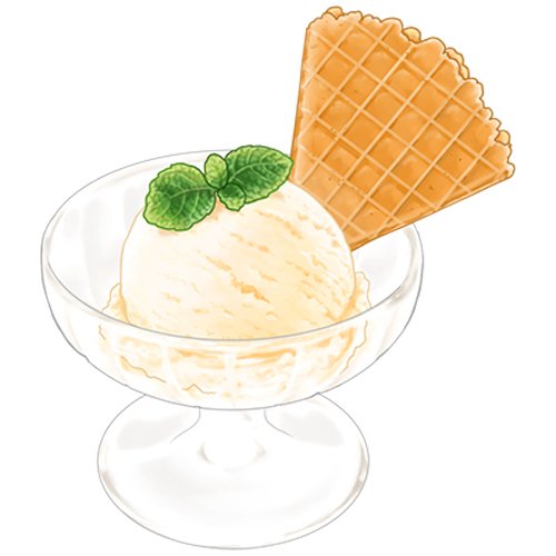 おいしそうなフリーイラスト屋oishiso バニラアイスクリーム このイラストは個人 法人 商用 非商用問わず無料でご利用頂けます ダウンロードはアカウントのトップページのurlから Oishiso Oishiso イラスト 食べ物イラスト フードイラスト
