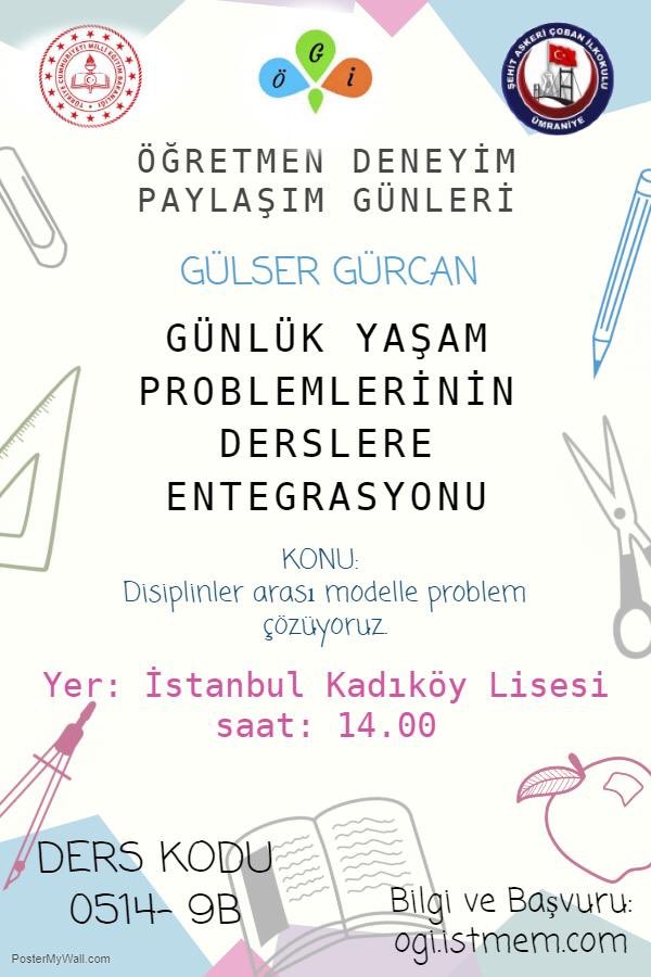 Meslektaşlarımızla buluştuğumuz ve derslerde kullandığımız özgün yöntem ve teknikleri paylaştığımız #deneyimpaylaşımgünleri için bu linkten 👉🏻bit.ly/2XhtA5Y kayıt yaptırabilirsiniz.
@Istanbul_ILMEM <a href="/OzilLevent/">Dr. Levent Özil🇹🇷🇹🇷🇹🇷</a> <a href="/ogretmenist34/">Öğretmeniyle Güzel İstanbul</a>