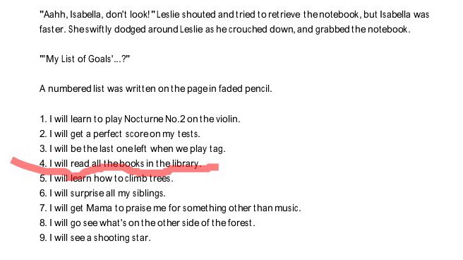 (This is basically a leak for the Novel 2 trans but my team says its okay to share this here ) Isn’t it nice that Ray and Leslie are the same?? They both want to read all the books in GF!! And what’s interesting is this particular book is mentioned again!