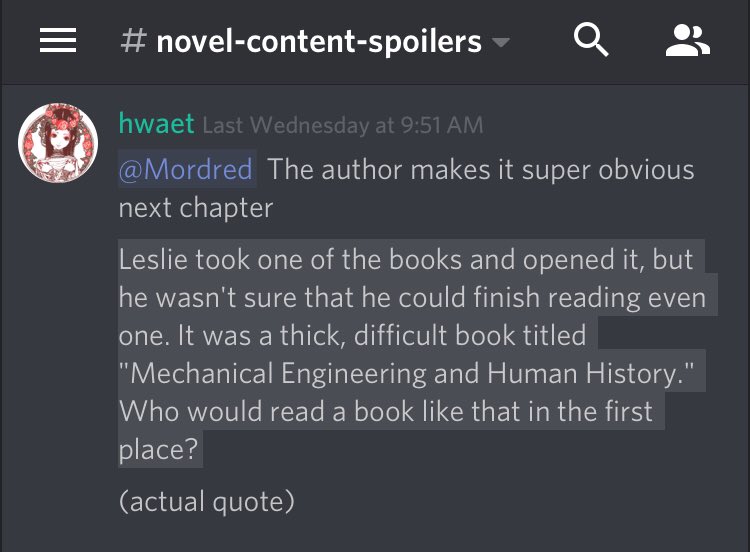 Apparently the author put emphasis to it too... Take note that this is the same book young Peter read from the offscene. Just what is up with this book?! Anyways we have more info about it which I’ll prolly add next time 