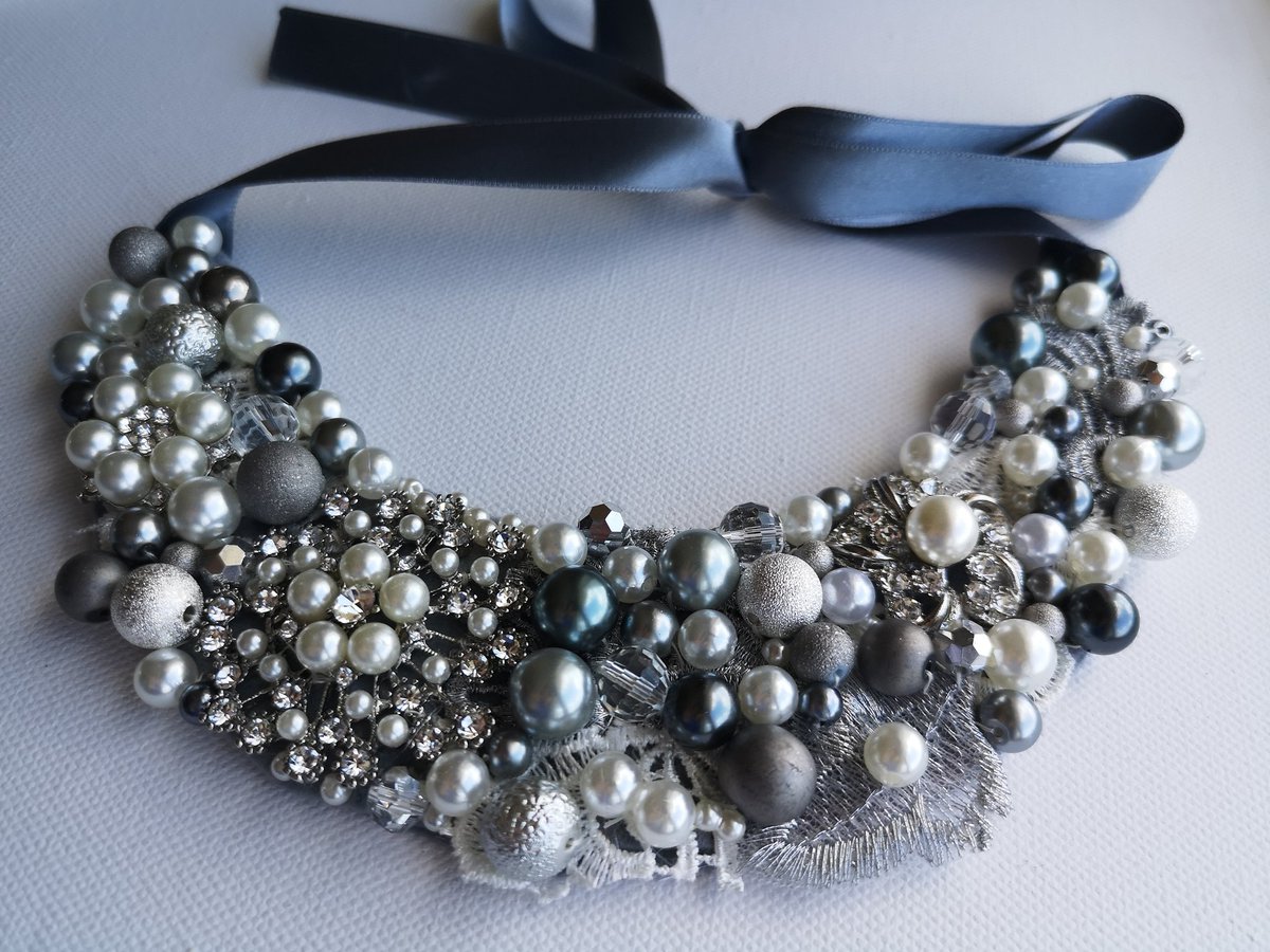 Loving greys and pearls together #GoodFriday #EasterWeekend #handmade #wedding