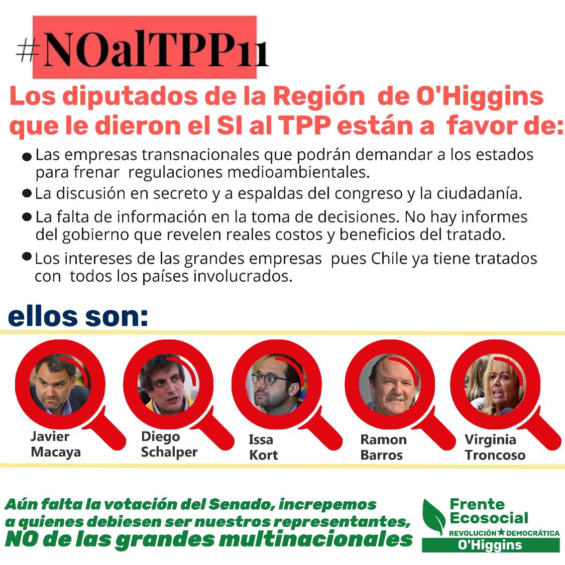 ¿Que intereses protegieron esta semana las y los diputados de la región de O'Higgins? #NOALTPP11          #sextaregion #OHiggins