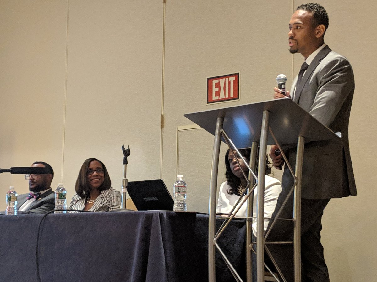 SNMApresident's tweet photo. We also have @SNMA Past National President Bryant Cameron Webb speaking about Health policy at #AMEC2019.  Let's wish him a happy 10 year anniversary since being National President. #SNMA55 #SNMA https://t.co/NLBH3wP7Oz