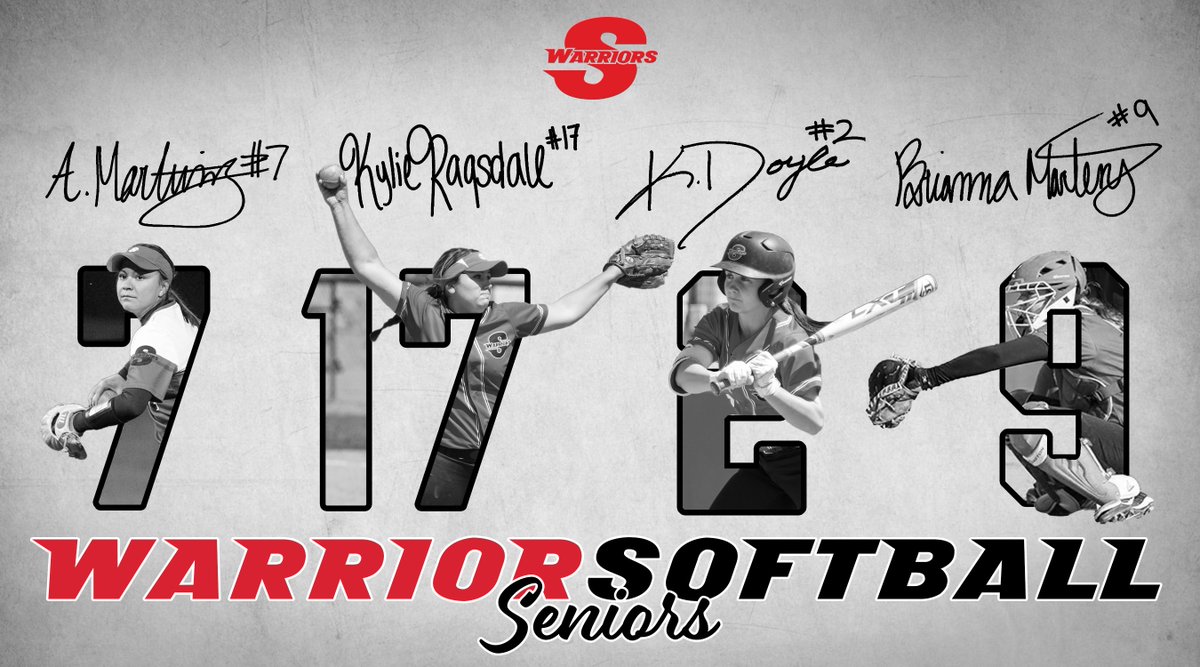 It's Senior Day! Get out to Warrior Softball Field at 11 AM to see our senior ceremony and pick up this FREE senior poster at the gate! 
Today is your last chance to come and show your support. Softball plays a DH against Humboldt State at 11 &amp; 1:30!
#seniorday #valleytough