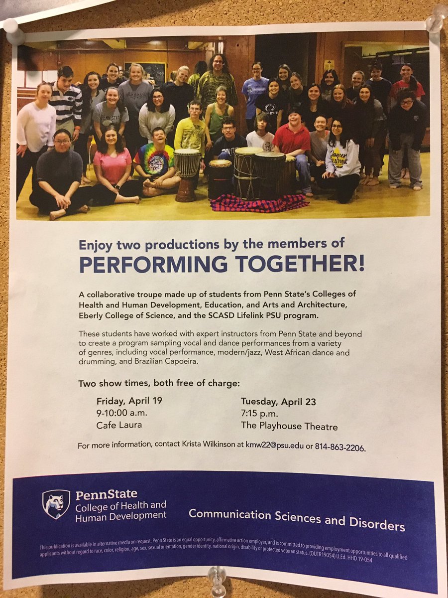 SOBeaverStdmRun's tweet photo. Awesome morning watching a performance by “Performing Together” a troupe made up of students from the SCASD Lifelink Program & PSU. Check them out April 23 7:15pm @ the Playhouse Theatre. It’s free & lasts about 45-60 minutes!! Please show your support! #WeAre #PerformingTogether https://t.co/rOQUlsFKo9