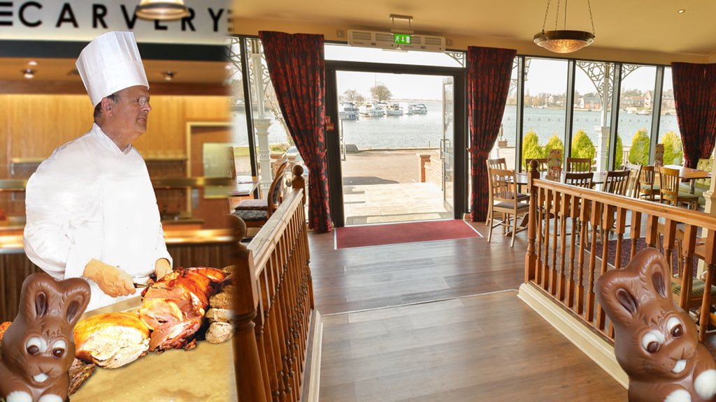 Bring the family to the Wherry Hotel this Bank Holiday! Come and see the beautiful views of the broad and enjoy our delicious carvery and extensive main menu. We have a children's entertainer this Sunday and Monday (21st and 22nd April) 12,30 - 6,30pm. 🎉 😀 #bankholiday