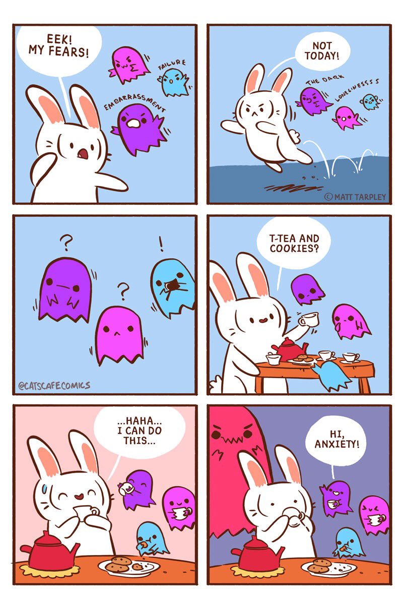 How to face your fears...🐰👻 