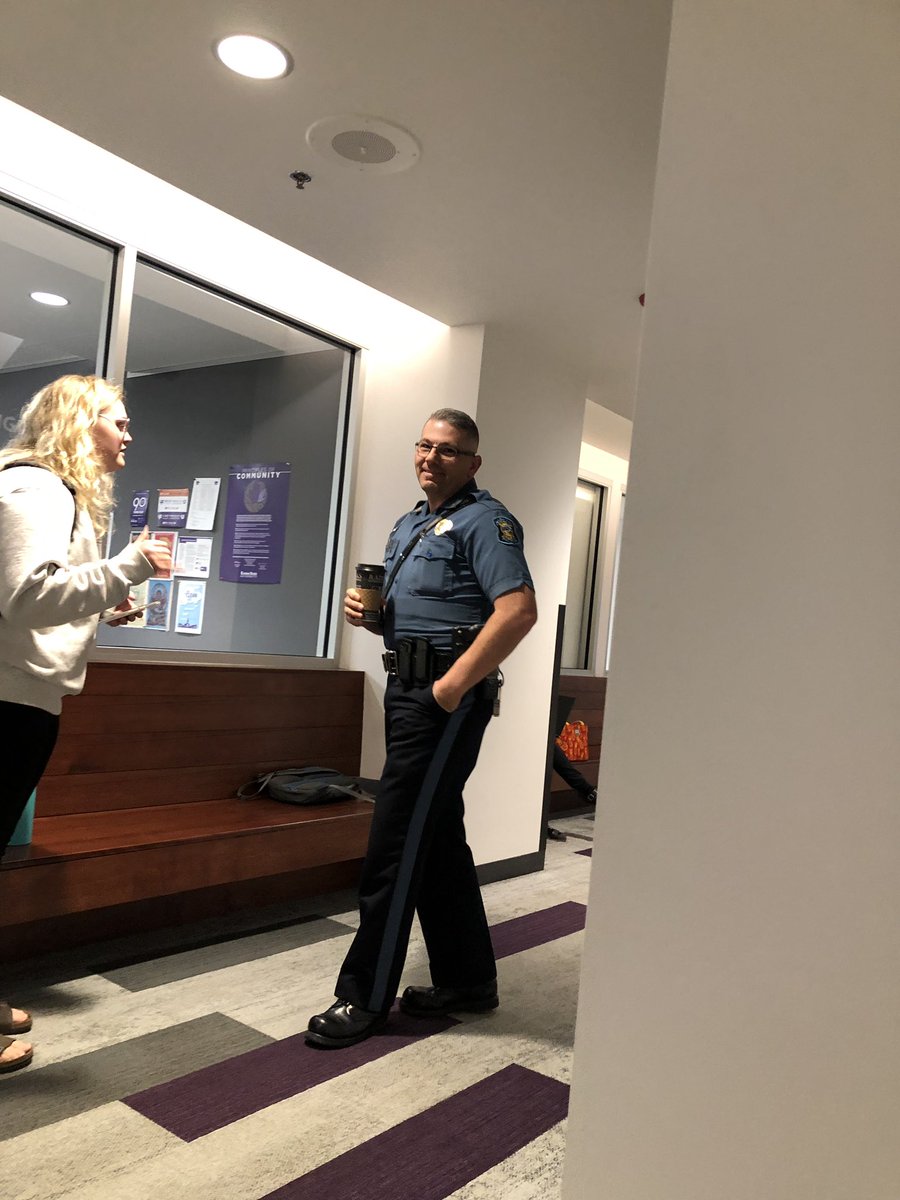 CMWinkel's tweet photo. Hey, look who I found at the K-State Union @TrooperBenKHP https://t.co/7UkcLadWRB