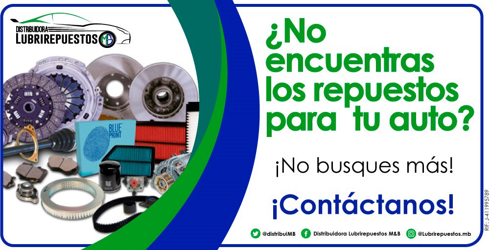 distribuiMB's tweet photo. ¿No encuentras los repuestos para tu auto?
¡No te preocupes! Nosotros contamos con una gran variedad de los mejores accesorios y repuestos para tu vehículo. ¡Contáctenos!
#19Abr #ViernesSanto #Repuestos #Auto https://t.co/weBi9s98tD