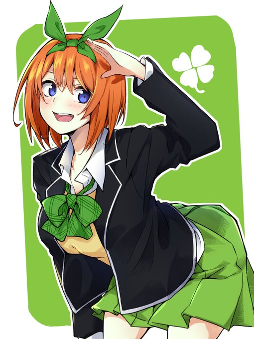 りろいさんがTwitterに投稿した中野四葉(五等分の花嫁)のイラスト。