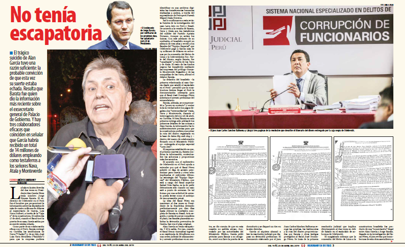 En @ensustrece: Barata dio la información más reciente sobre el exsecretario general de Palacio. Y hay tres colaboradores eficaces que coinciden en señalar que García habría recibido un total de $14 millones empleando como testaferros a Nava, Atala y Monteverde.