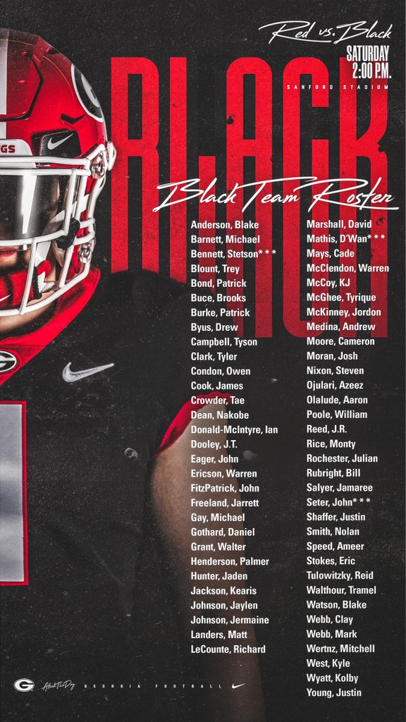 Georgia Football On Twitter The Gday Rosters Are Here Or 4 20 19 Gday Godawgs Georgia Football On Twitter The Gday Rosters Are Here Or 4 20 19 Gday Godawgs