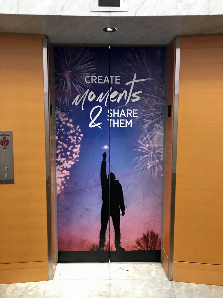 exploringgraphx's tweet image. Walls, columns, floors, elevators, windows… there are MANY places you can use graphics to make a compelling statement. We can help you brainstorm ideas! #graphics #grandformatprinting #gcigraphics