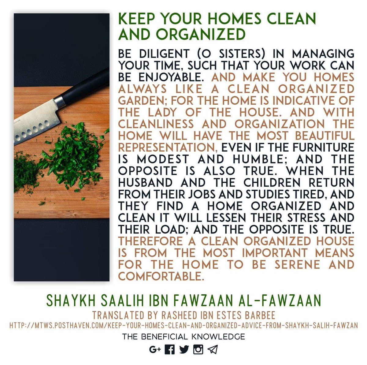 rcmalicad's tweet photo. Keep your homes clean and organized | Advice from Shaykh Salih Fawzan
via #mtws - https://t.co/yXFw4hpjTq https://t.co/2bY4U2Gync