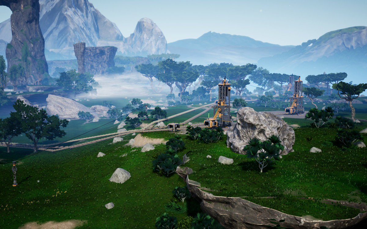 Chuntan Satisfactory このゲームのワールドも綺麗な風景だね ゲーム内にスクリーンショットが有ったので画像が見やすくなった このゲームハマった面白い Z Satisfactory 工場 スクリーンショット 面白い T Co Geuuvhlhwx