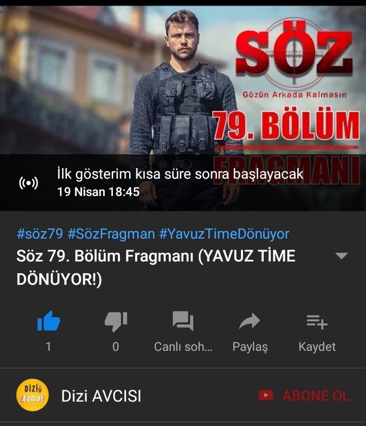 Söz 79. Bölüm yayınlandı koş gel LİNK: youtu.be/gdnV1A6aFkw

#Söz #dizi #ultrAslan #BeratKandili #ProtestoEdiyorum #BBMAs #جمعة_مباركة  #YouTubeGiveUsOur10MillionBack  #youtube #twitter #Libya