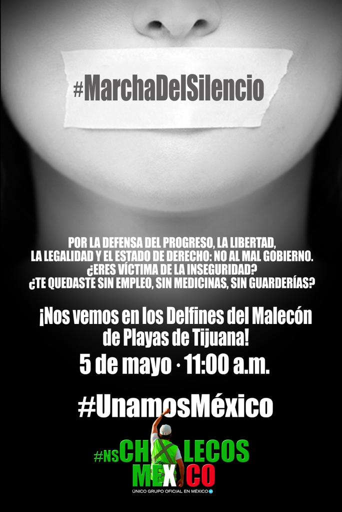 ChalecosMxAC's tweet photo. Se une TIJUANA

#UnamosMexico
#MarchaDelSilencio

Cada vez somos más! https://t.co/1vpkSNeNPj
