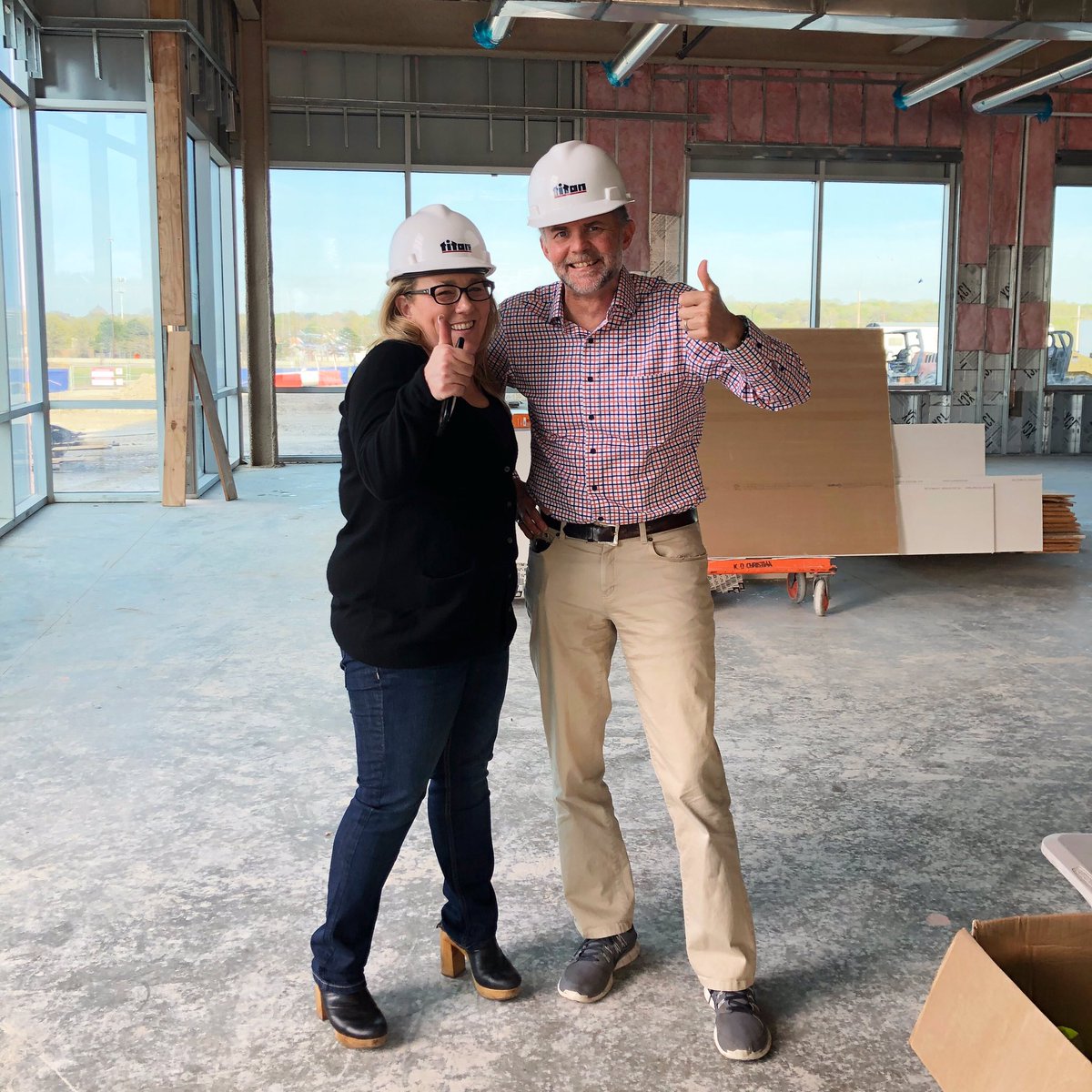 HCSInteractant's tweet image. Tom &amp;amp; Carrie visited @WellSkyHealth in Kansas this week &amp;amp; toured the soon-to-be new corporate headquarters! We can’t wait to see the finished product this summer!