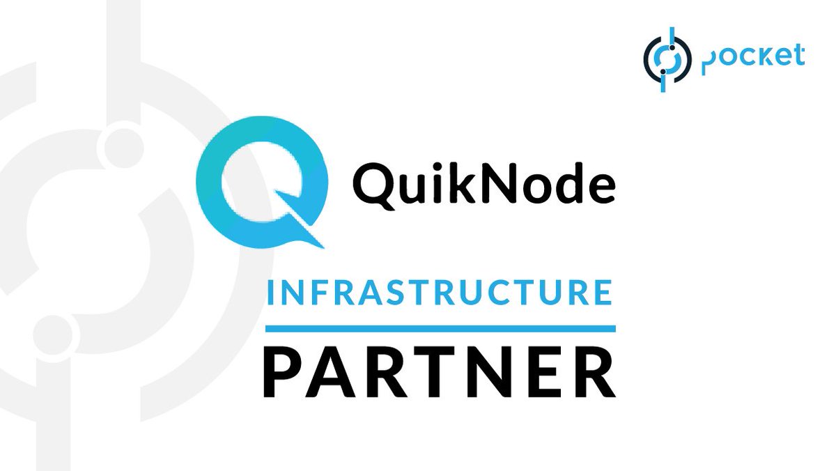 POKTnetwork's tweet image. Our goal is connecting any app with any #blockchain on any device. Naturally, we chose to partner with @QuikNode, an @ethereum #nodeinfrastructure provider to assist with creating a path for developers to build on the network with minimal effort.

medium.com/pocket-network…