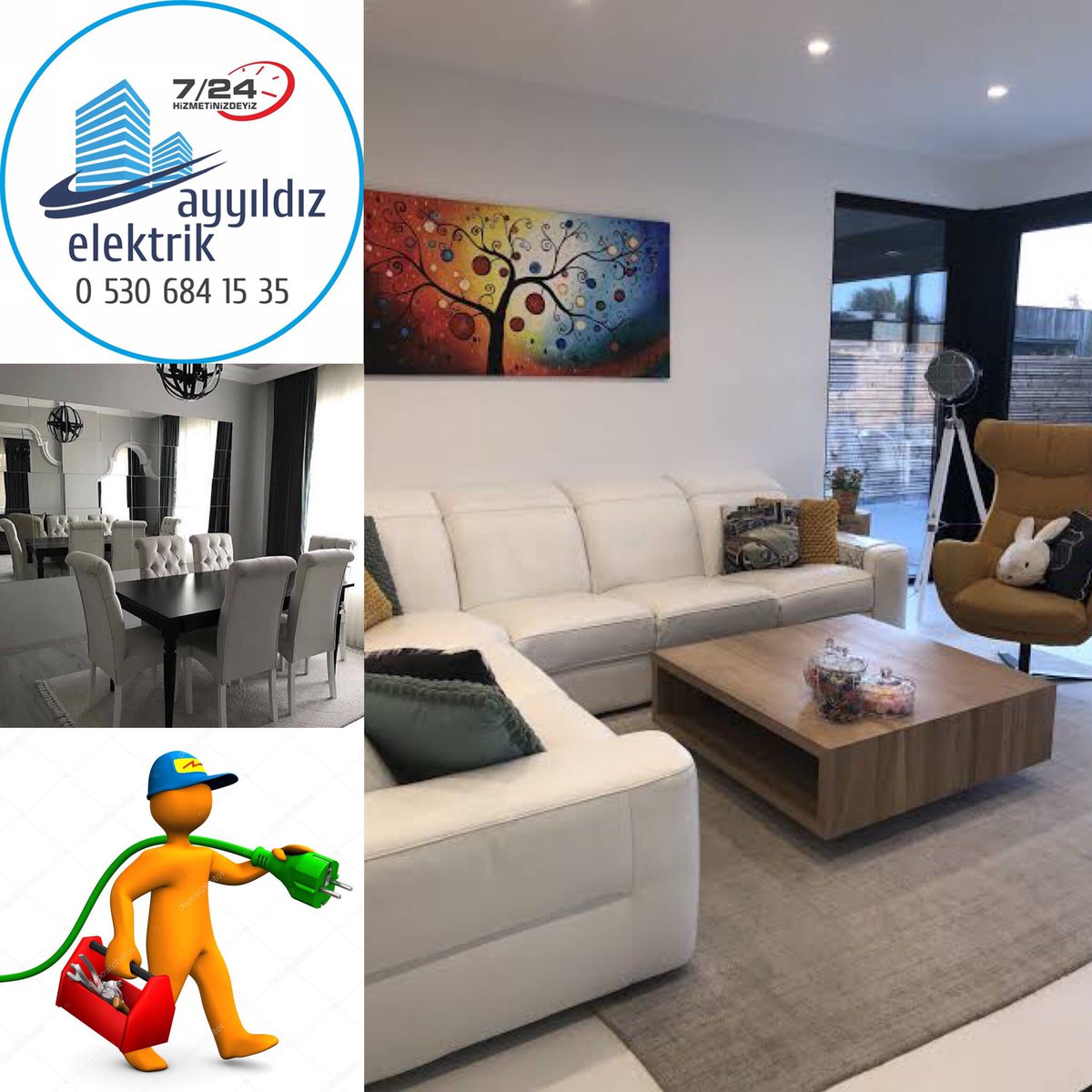 ALO 7/24 AYYILDIZ ELEKTRİK OLARAK TÜM DENİZLİ HAKKININ ELEKTİRİK SU TESİSATINDA 7/24 HİZMET VERMEKTEYİZ SİZ İSTEYİN BİZ SİZE HİZ ➡️ 7/24 Bizimle İletişime Geçebilirsiniz! ☎️ +90 530 684 1535 🖥️ alo724ayyildizelektrik.com 📞 +90 530 684 1535