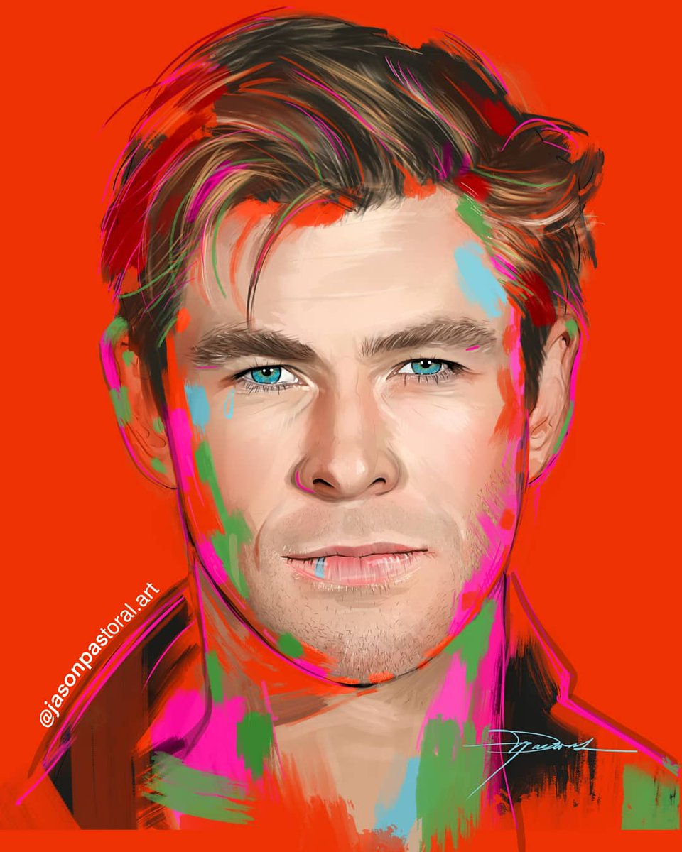 pashmeister's tweet photo. https://t.co/WwjiVzDctU
@chrishemsworth 
@Marvel 

One of three paintings completed during an 18-hour SG-NYC flight! 

#Procreate https://t.co/TdrnueRAzR