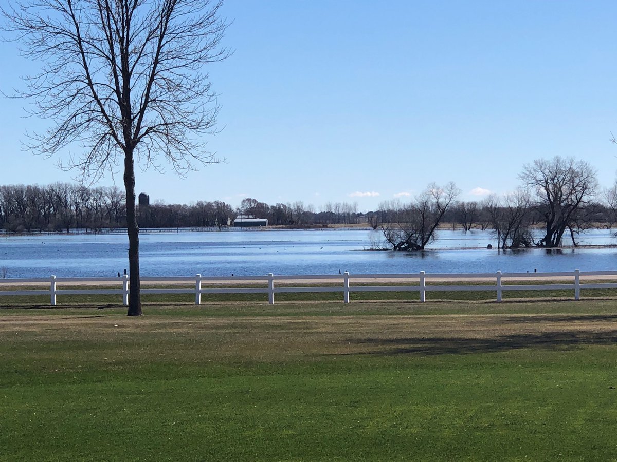 Luckily the golf course is on this side of the road! #riverisrising
