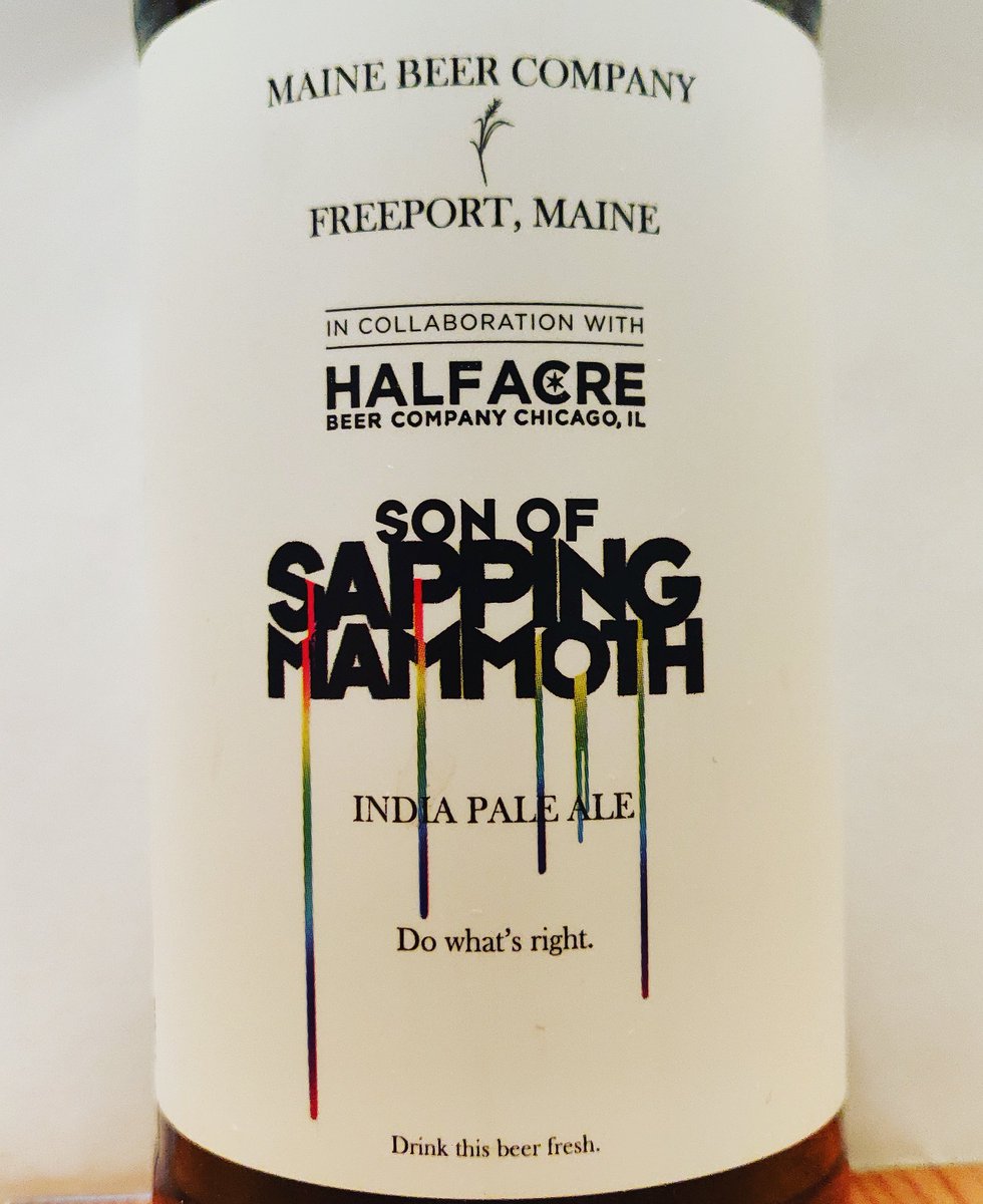 Thanks to this #collaboration with <a href="/HalfAcreBeer/">Half Acre Beer</a> I've now seen more color than I ever thought I would on a <a href="/mainebeerco/">Maine Beer Company</a> label.

#craftbeer #mainebeer #illinoisbeer #hophead #IPA #happyhour