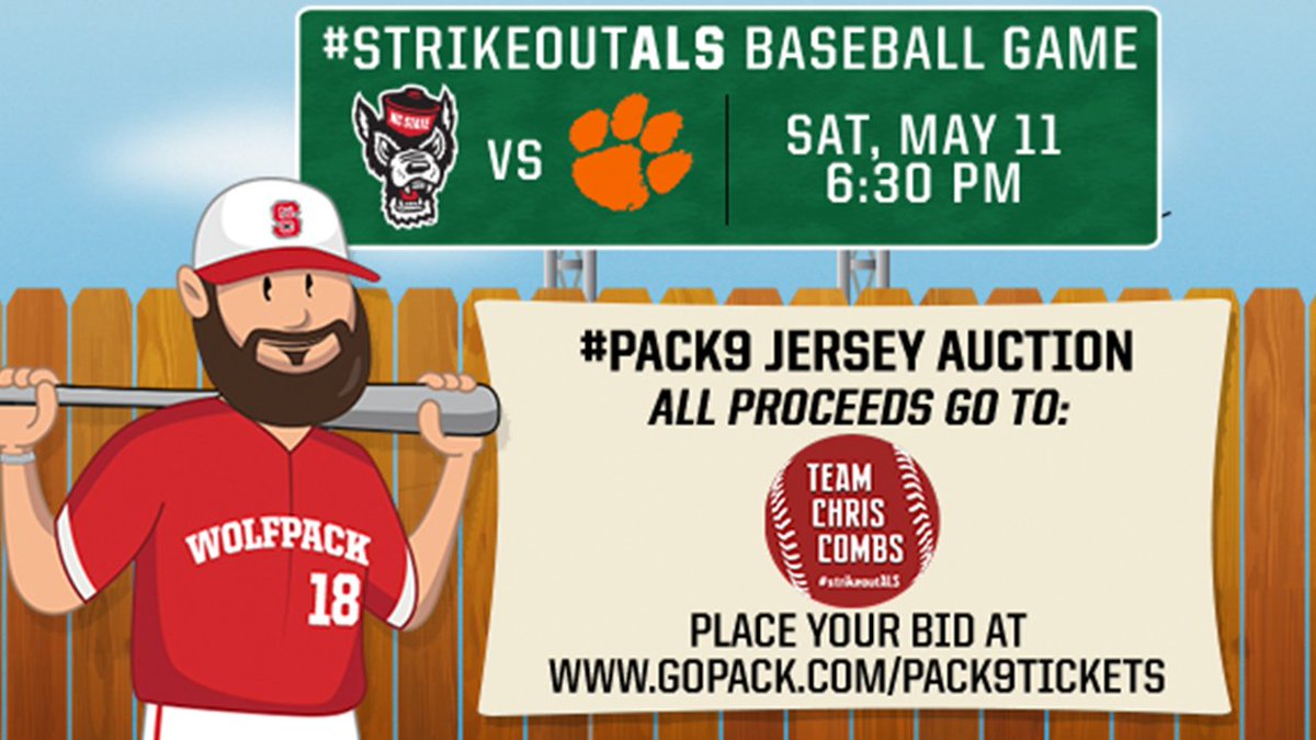 🗣️WOLFPACK FANS

The online jersey auction for our #StrikeoutALS game is now LIVE! All proceeds go to <a href="/TeamChrisCombs/">TeamChrisCombs</a>

Bid here ➡️ bit.ly/2Pmlvub