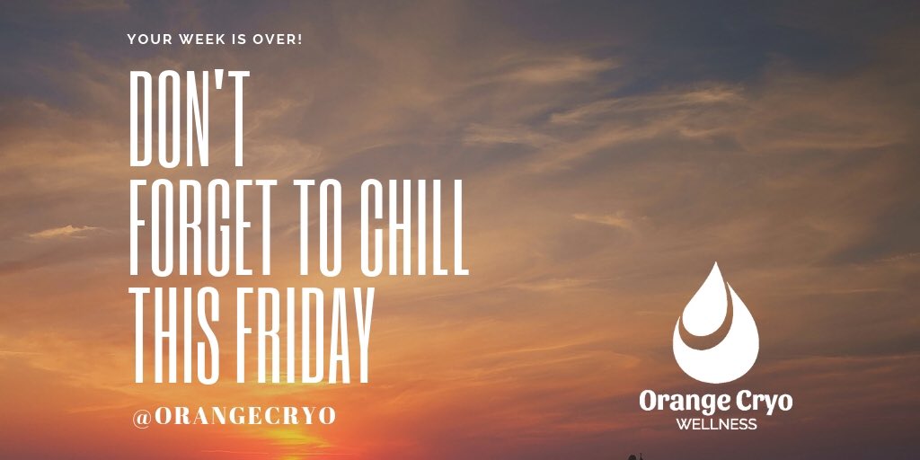 It’s Friday! Stop by Orange Cryo Wellness of West Chester and get your chill on.

Learn more at 
westchester.orangecryo.com
#cryotherapy #cryolife