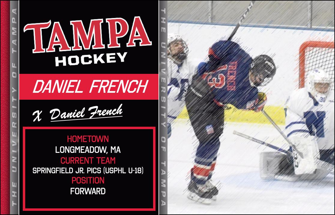UTHockeyRecruit's tweet photo. We are proud to welcome @Danfrench1289 as one of our newest commits for the 2019-2020 season #UTampaBound #UTampaHockey19 https://t.co/VXcqnzcLF8